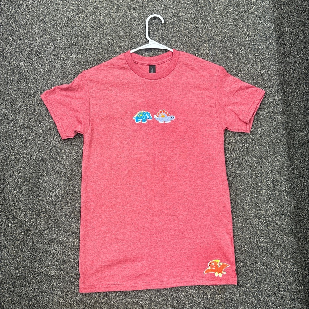 Red cotton Dino t-shirt